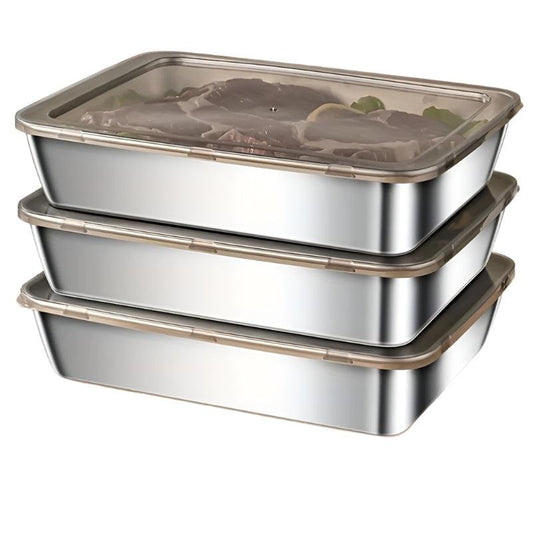 Leak-Proof Stainless Steel Food Storage Containers – Reusable Lunch Boxes for Meal Prep