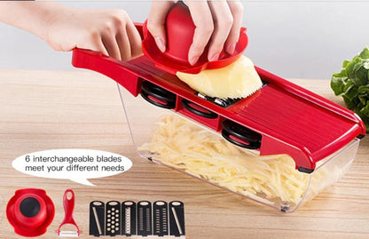 Stainless Steel Vegetable Slicer – Adjustable Mandoline Cutter for Fruits & Veggies