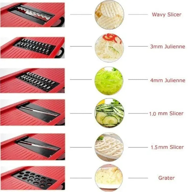 Stainless Steel Vegetable Slicer – Adjustable Mandoline Cutter for Fruits & Veggies